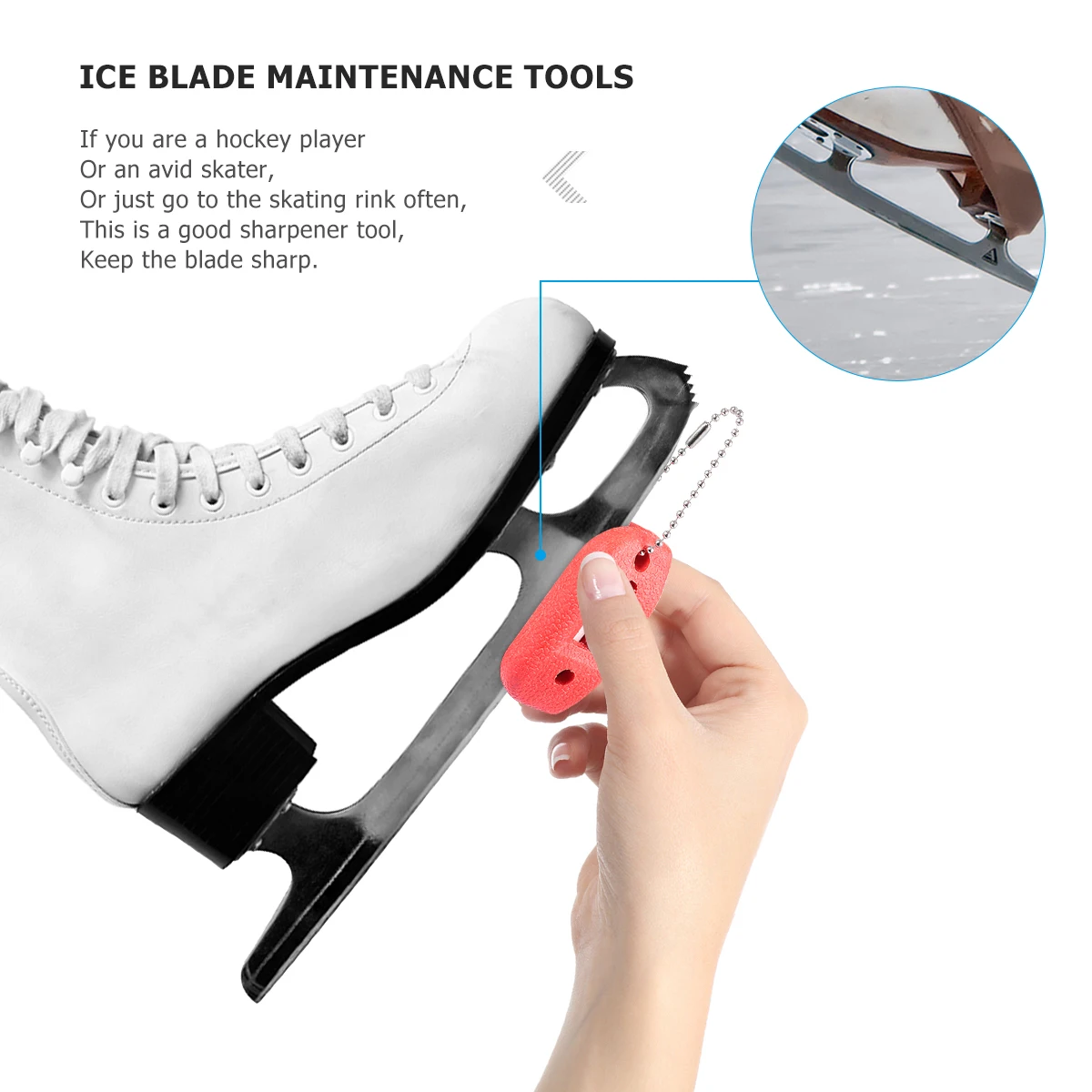 Ice Blade Maintenance Tool for Hockey Skating Roller Skates Cream Accessories Pucks Sharpener Shoes Conditioner High End Comfort