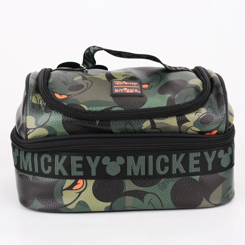 New Genuine Australian Smiggle Schoolbag Cute Army Green Mickey Student Children\'s Large Capacity Backpack Meal Bag Student Gift