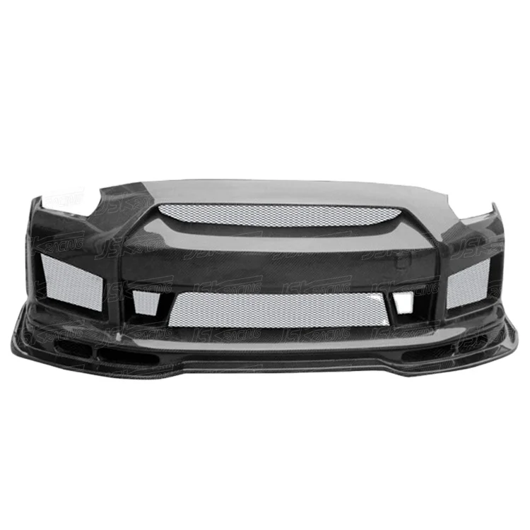 JSK STYLE HALF CARBON FIBER FRONT BUMPER for 2008-2016 NISSAN GTR R35