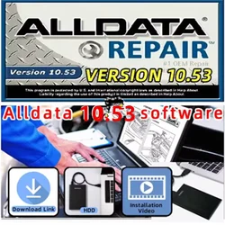 Auto repair software Alldata 10.53 + Autodata 3.45 + ATSG 2017 Automotive Maintenance Software auto car diagnostic install