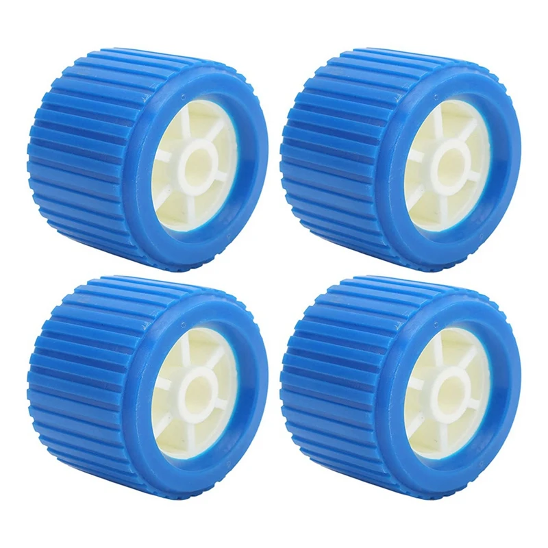 4 Piece Boat Trailer Ribbed Wobble Rollers Trailer Roller Boat Ramp Rollers Boat Lift Wheels Kit For Boat Yacht Trailer