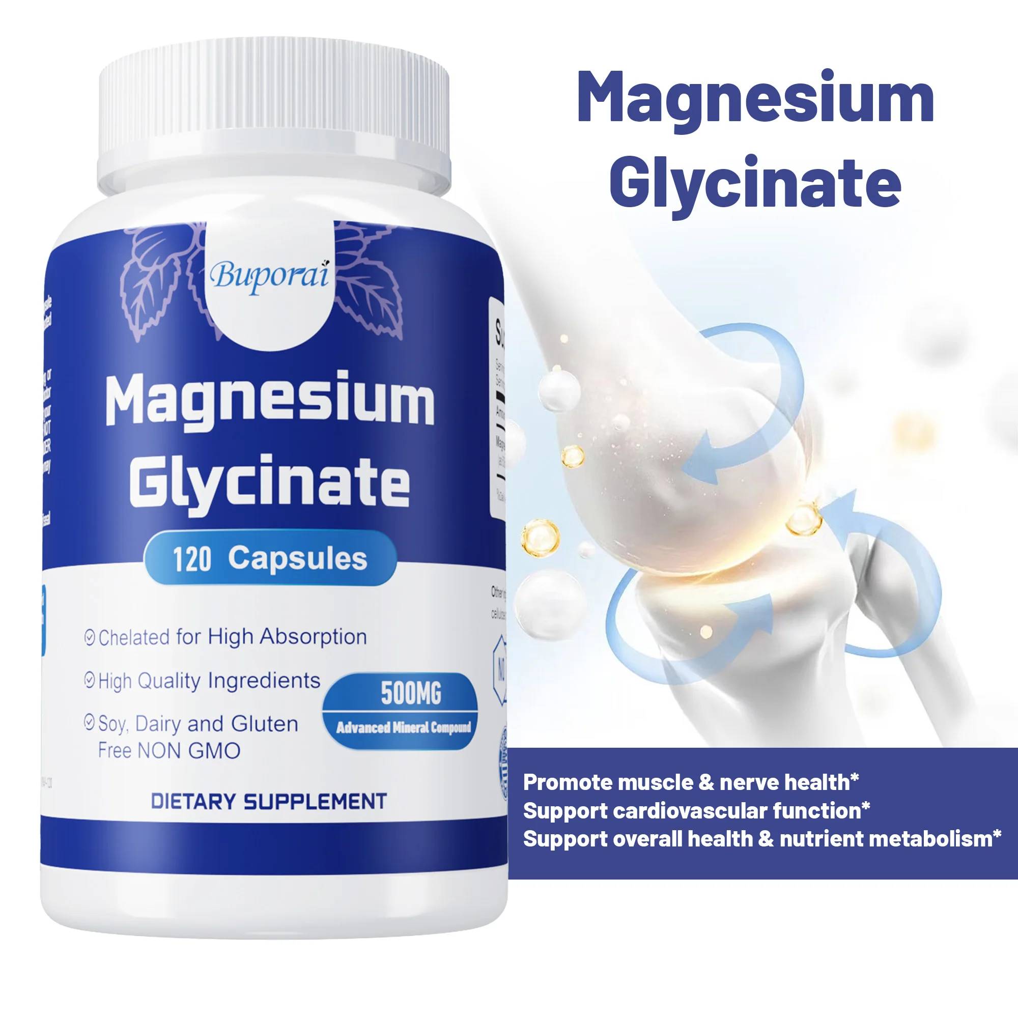 

Магний глицинат - для нервной системы, улучшает настроение, восстанавливает мышцы, помогает при стрессе, поддерживает здоровье сердца и качество сна