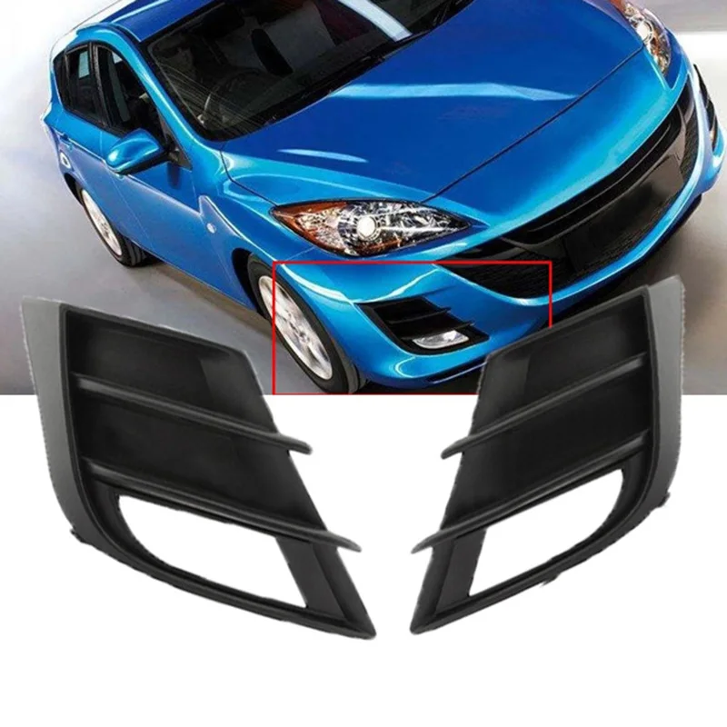 Left Right Front Bumper Fog Light Fog Lamp Cover For Mazda 3 2009 2010 BK 1.6L Foglight Garnish Decoration Hood