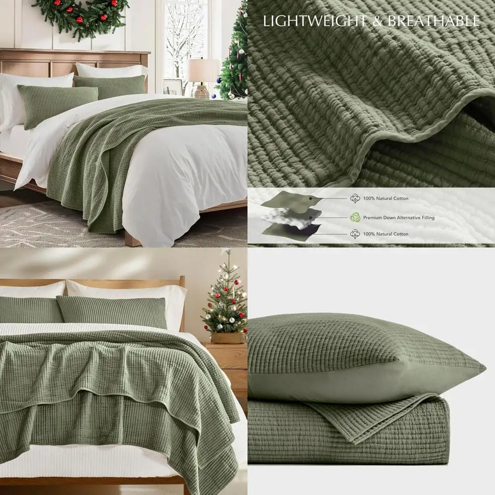 

Полный комплект одеял Matelassé из хлопка в рубчик размера «queen-size», легкое покрывало из трех предметов с 2 подушками, уютное постельное белье большого размера, старое