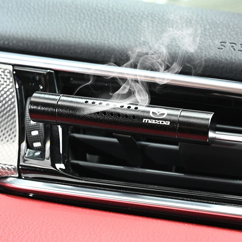 1 قطعة سيارة معدنية تنفيس معطّر الهواء تكييف الهواء البارد الناشر كليب مع لمازدا 3 6 CX5 2 CX30 CX3 CX9 MX5 RX8 Axela GL 5