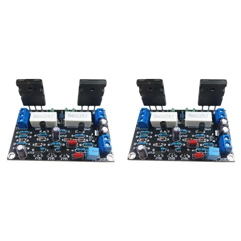 

【CARNIVAL】2X 100W 2SC5200+2SA1943 HIFI монофоническая аудиоплата усилителя звука с двойным выходом DC35V для домашнего кинотеатра и DIY-проектов