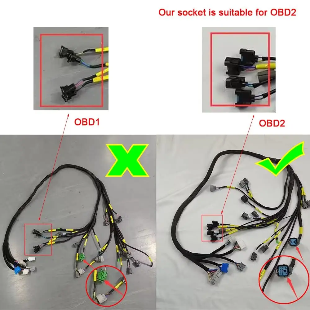 

Engine Harness for Honda Civic Integra B16 B18 D16 Obd2 Tucked Budget D B-yangries