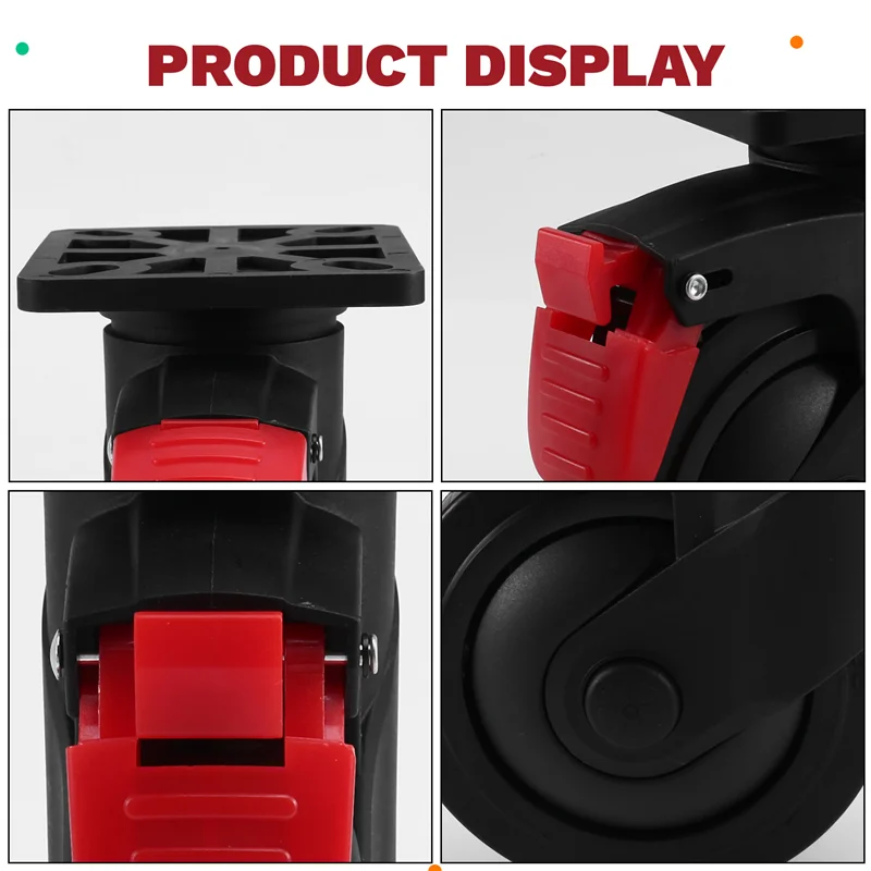 

KYCOR-Workstone роликовое колесо 5-дюймовое с тормозным кронштейном, бесшумный поворотный механизм для машины, электрическое оборудование, полка, мусорное ведро