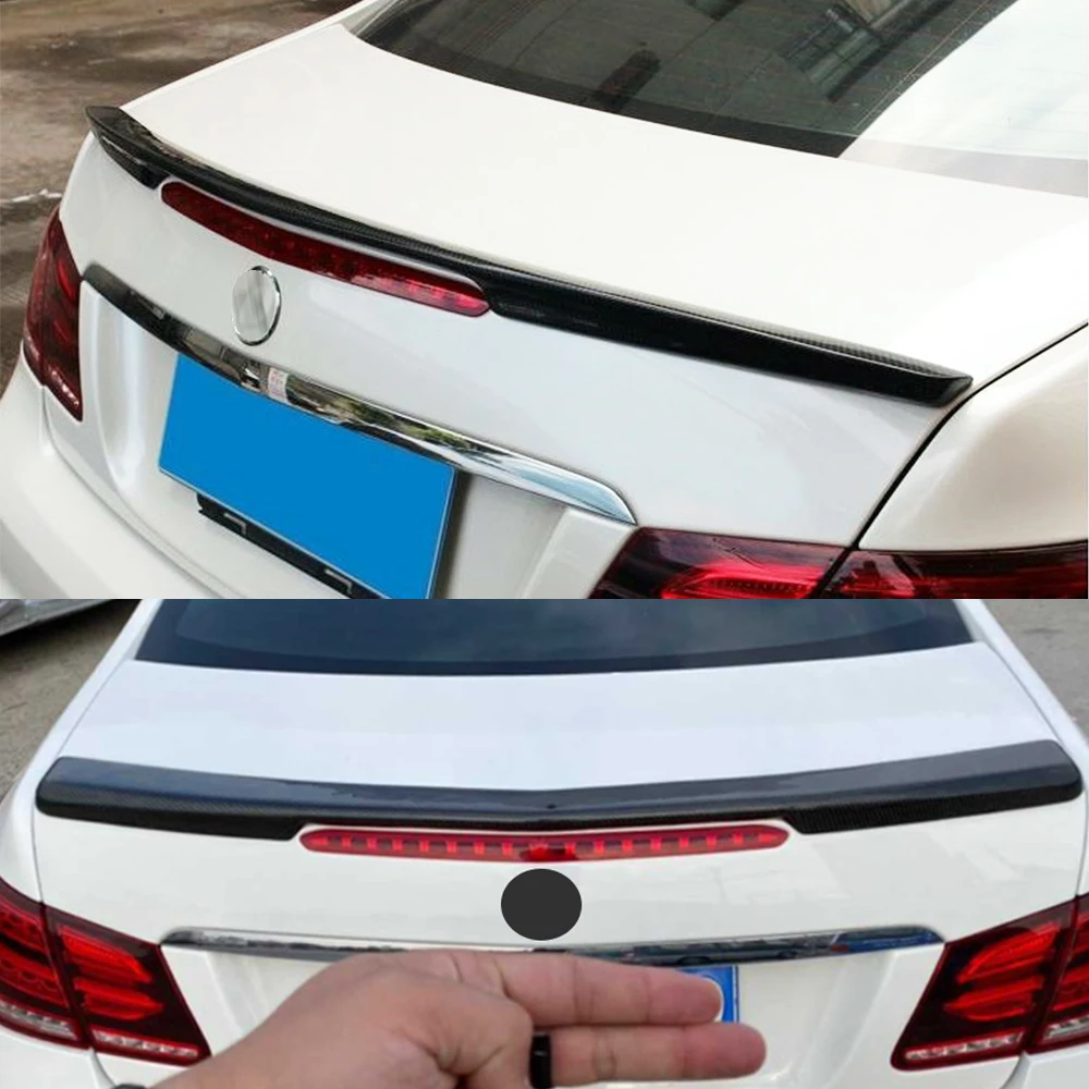 For Mercedes Benz W207 E Class 2 Door Coupe Spoiler 2008-2015 E200 E260 E350 ABS Plastic Material Car Rear Trunk Lid Wings Black