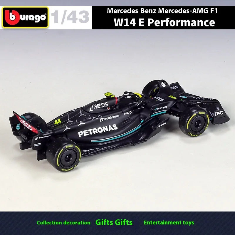 F1 Mercedes-Benz AMG Team W14E is 1:43 taller than the United States in the 2023 season. Car simulation alloy car model toy orna