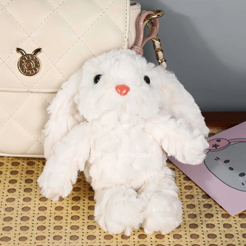 Porte-Clés en Peluche en Forme de Lapin Mignon, Pendentif de Sac à Beurre de user inier, Fourrure Douce, Clé d'Animal, Sac à Dos, Breloque, Cadeau