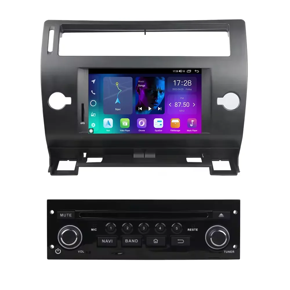 Wholesale 1 Din Android 10 Player For Car 7 Inch For  C4 2005-2011 Wireless Carplay Touch Screen Car Radio With GPS BT FM