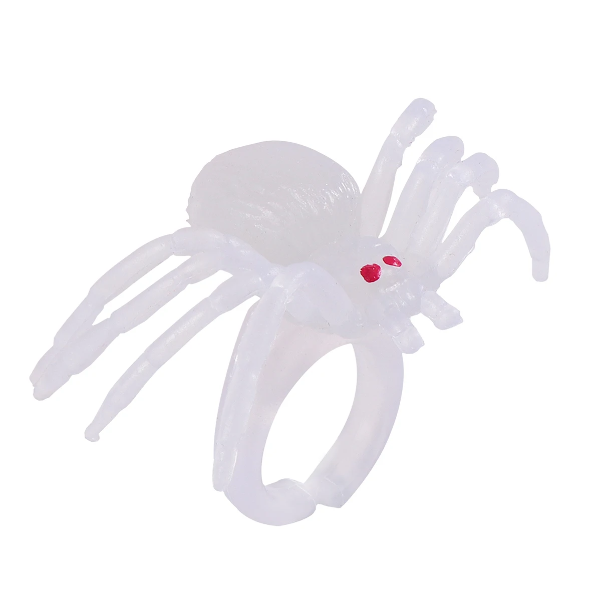 

20pcs Night Glow Spider Rings Smooth Surface Lightweight Compact Halloween Decorations DIY Party Plaything Cosplay