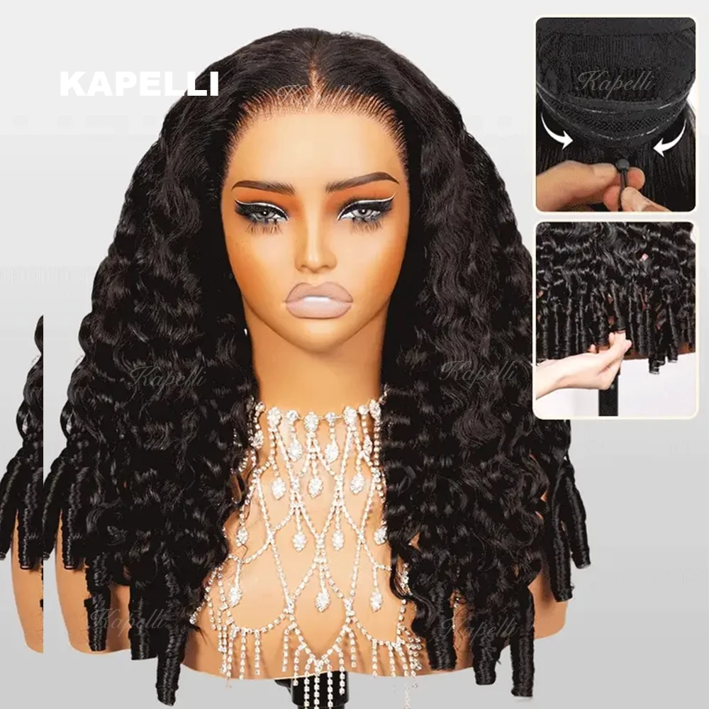 

4C Burmese Curly Wear And Go 5x5 Glueless Wigs Human Hair 100% Human Hair Wigs For Women Pre Plucked Bleached Knots Lace Wigs