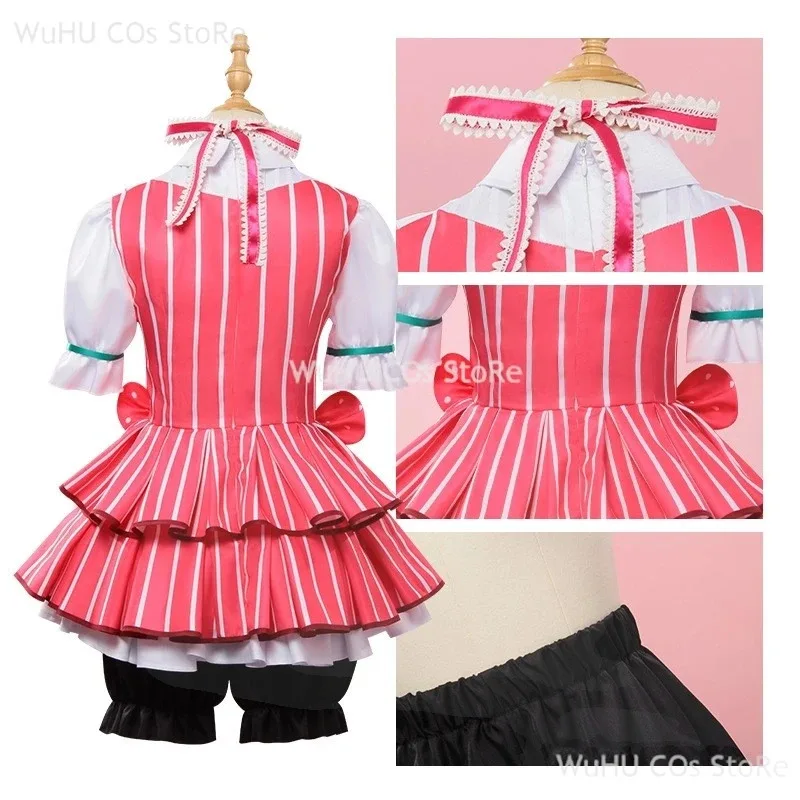 أنيمي الفتيات الفرقة كراي Togenashi Togeari نينا Iseri تأثيري حلي الحفل شعر مستعار امرأة مثير Kawaii كرنفال الوردي لوليتا تنورة الدعاوى