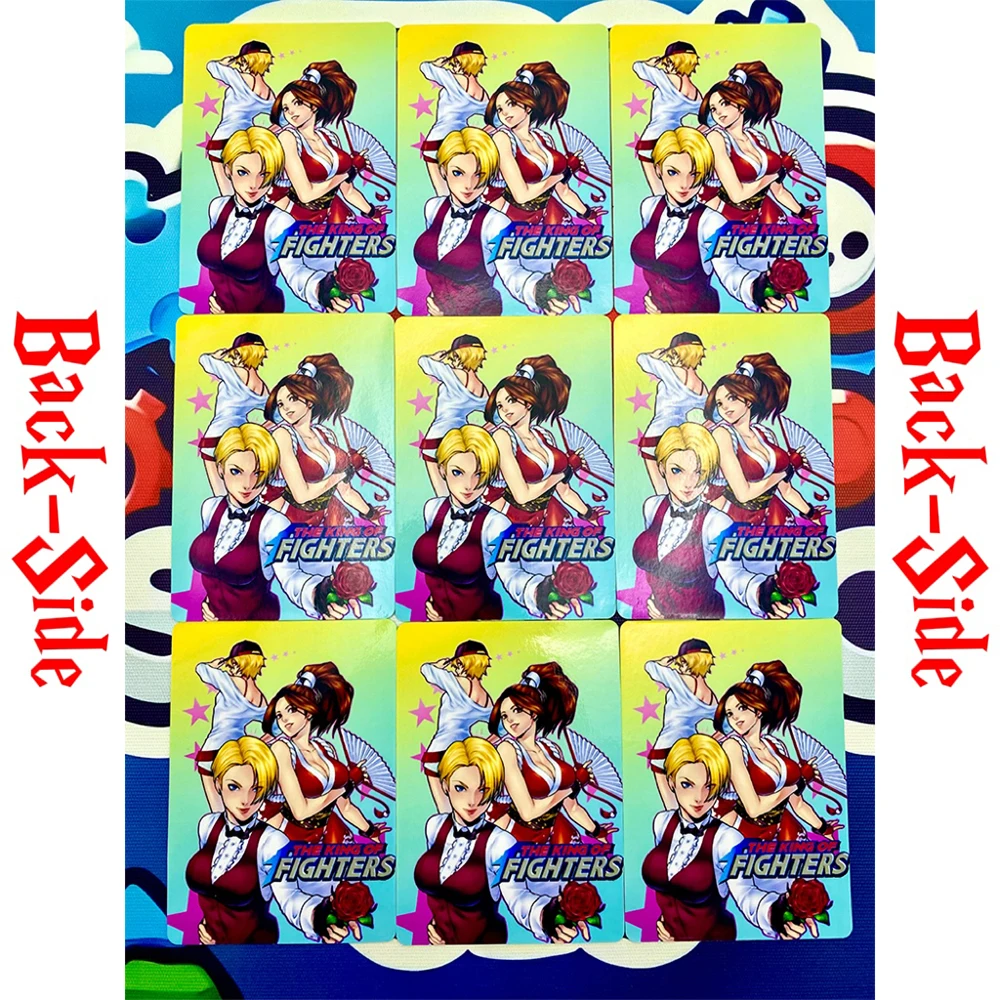 DIY 9PCS 킹 오브 파이터스 카드 풀 세트 희귀 애니메이션 캐릭터 컬렉션 카드 ACG 장식 TCG 재생 카드 선물
