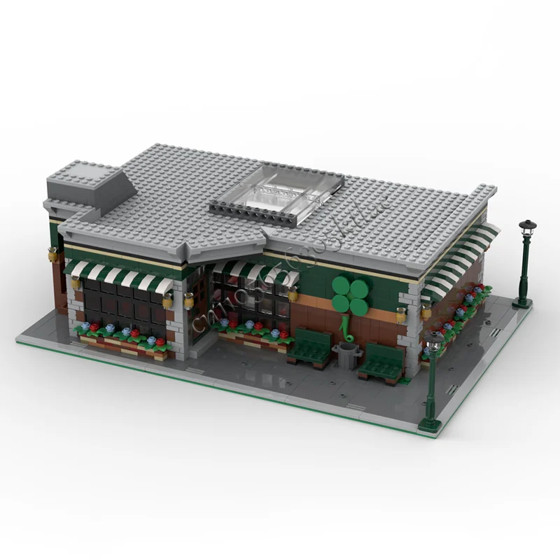 جديد 1588 قطعة MOC مدينة شارع المشاهد وحدات حانة اللبنات لتقوم بها بنفسك التعليمية الجمعية لعب ألعاب أطفال شعبية هدية الكريسماس #2