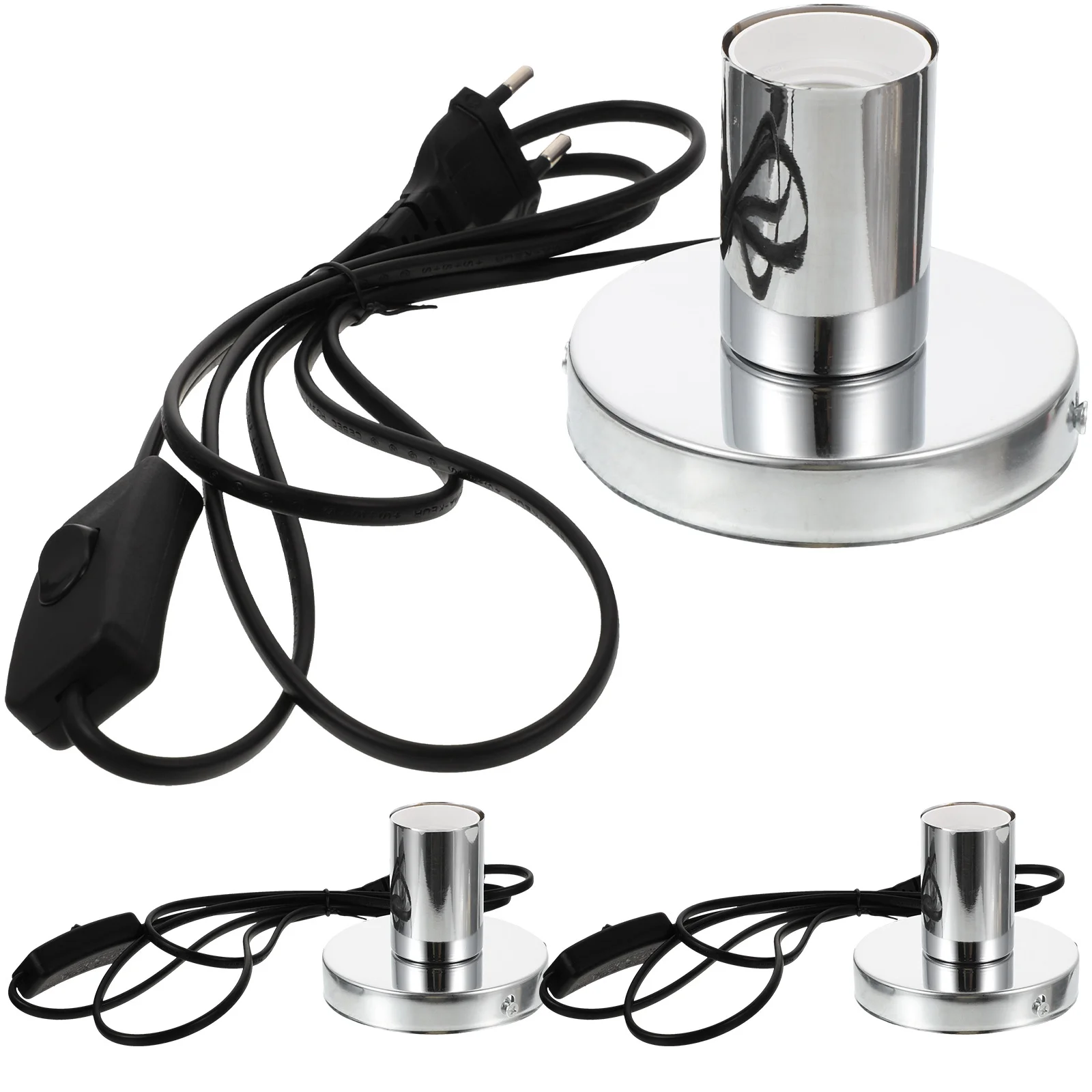 3 قطعة مقبس الإضاءة E27 قاعدة مصابيح ألومنيوم عدم الانزلاق ضوء لمبة حامل حبالي الجدول مصباح أرضي أجزاء استبدال أصحاب المقبس #1