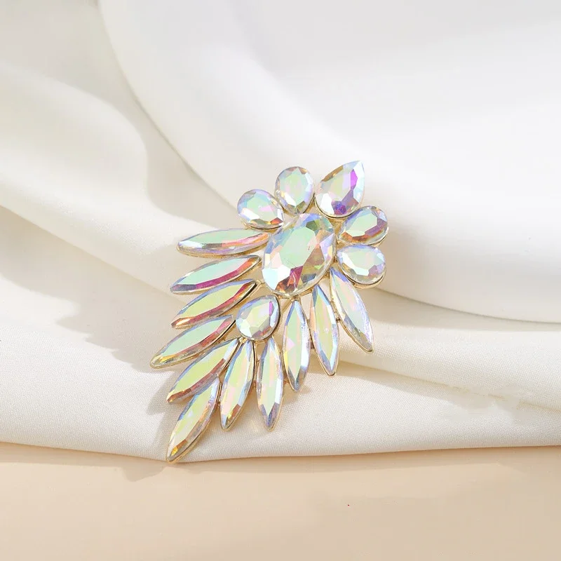 SKEDS Luxury Shining Rhinestone Lozenge Badges Brooches For Women Men Exquisite Crystal Boutique Decoration Accessories Jewelry image 4