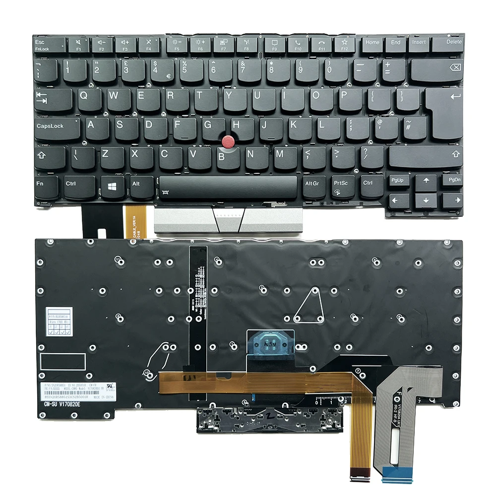 T14S UK Backlit Keyboard for Lenovo Thinkpad T490s T495s T14S GEN 1 P1 X1 Extreme Gen 1/ Gen2 JAZZ85 11K019C SN20W19801