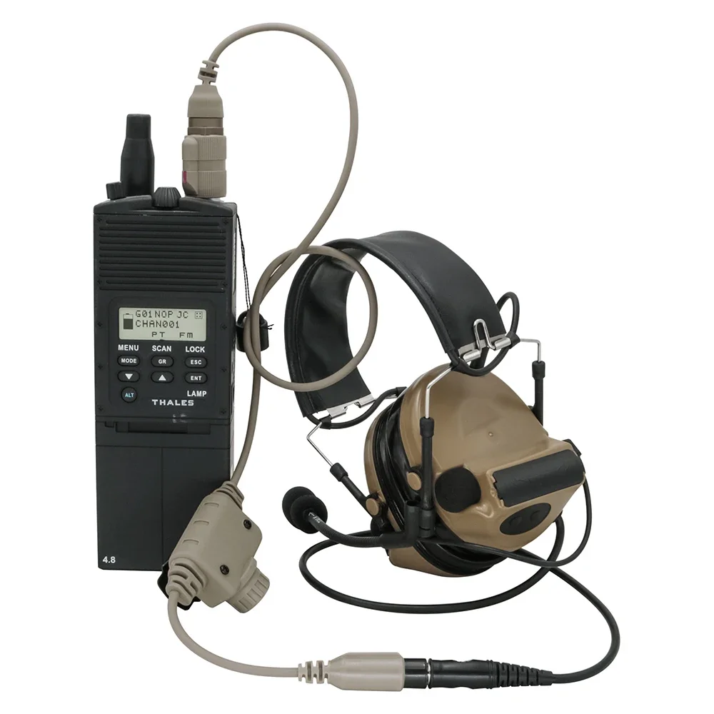 HEARGEAR Tactical Headset PTT U94 Ptt with 6 Pin Connector for AN/PRC 148 & PRC 152 Walkie-talkie for COMTAC SORDIN Headphons