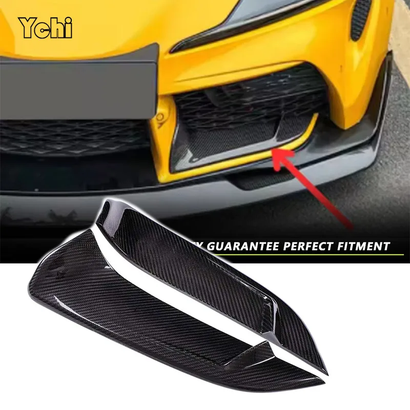 Carbon Fiber Car Front Splitters For Toyota Supra GR A90 A91 MK5 J29 2020-2024 Car Front Bumper Lower Garnish Cover Body Kits