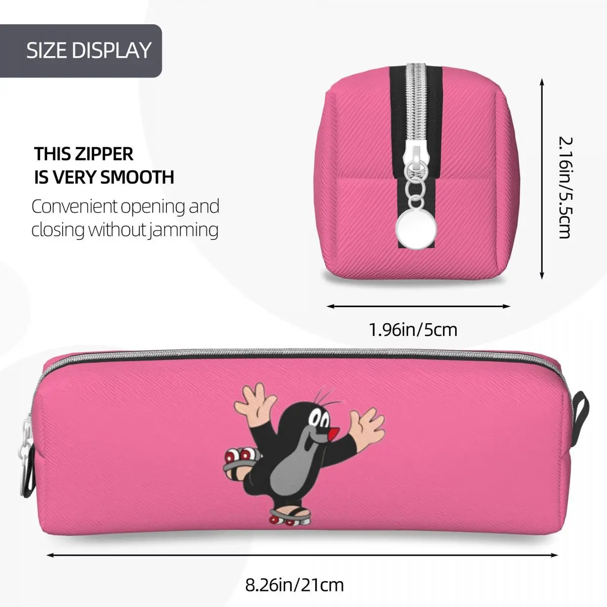 The Little Mole Pencil Cases Cartoon Friends Together Pencilcases Pen Box for Girls Boys Bag Students School Zipper Stationery image 4