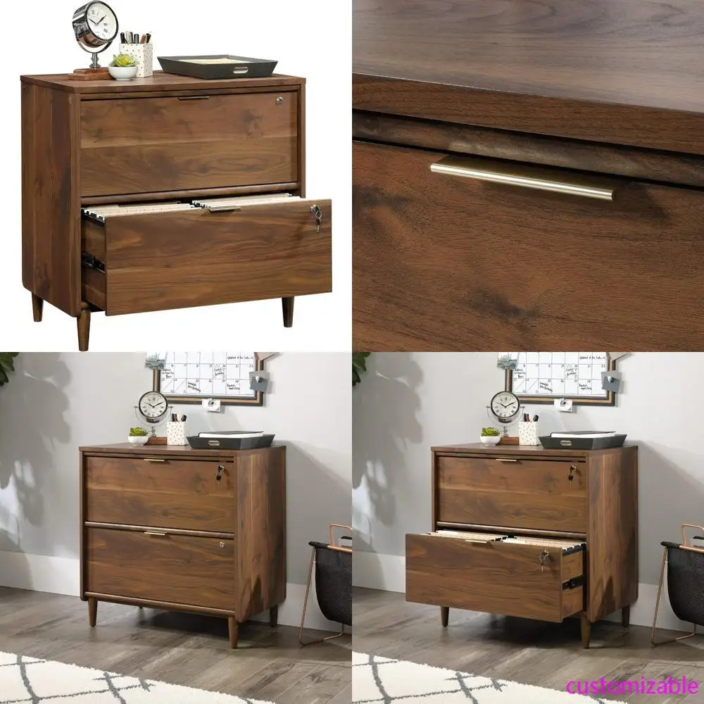 Sauder Clifford Lateral File Cabinet in Grand Walnut