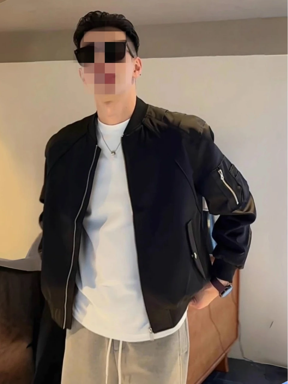 

American Sle Pilot Jaet Men's Autumn New High-End Feeling Cool Versatile Simple Loose Casual Baseball orm Coat