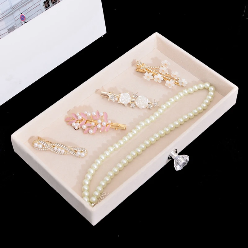 Acrylic Jewelry Organizer with 3 Drawers Stackable Display Storage Earrings Necklace Bracelets Box Holder Case-A27R