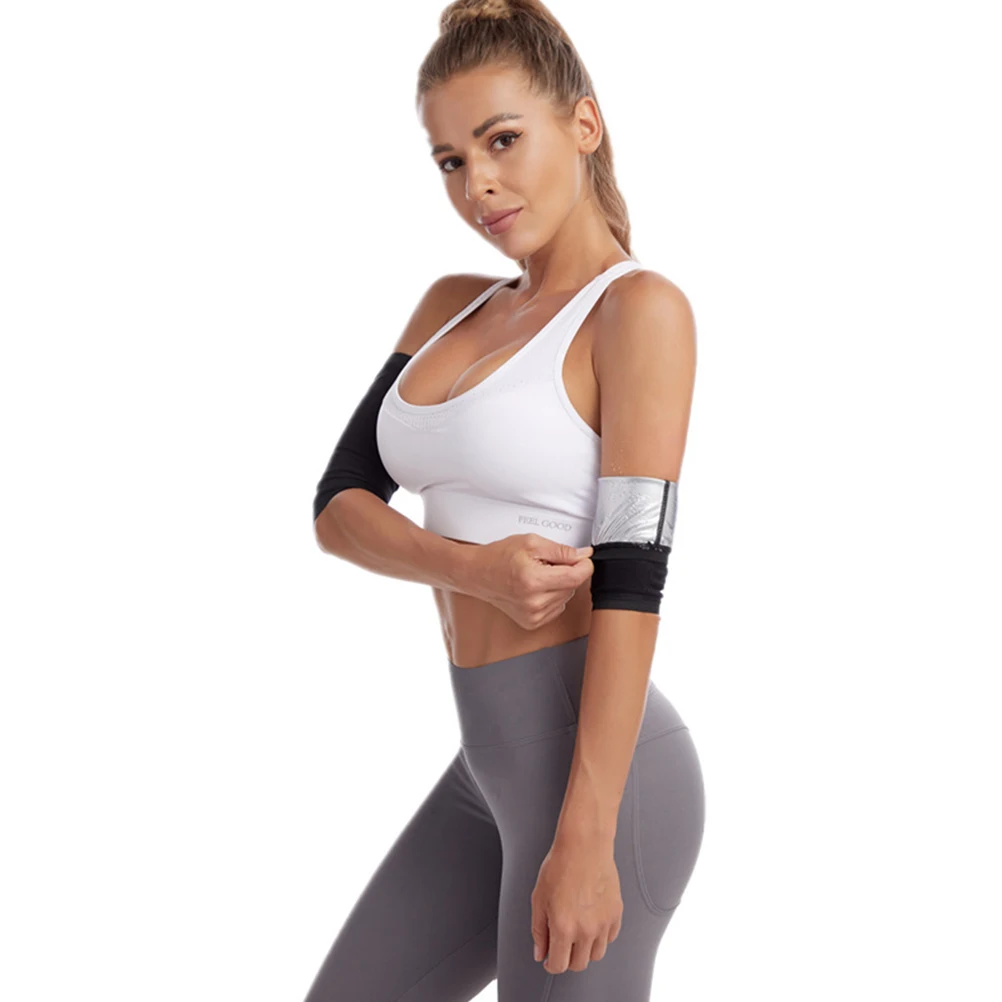 

2Pcs Elastic Arm Bands Fashionable Fitness Armbands for Weightlifting Boxing Running Protective Arm Sleeves Slimming Wraps