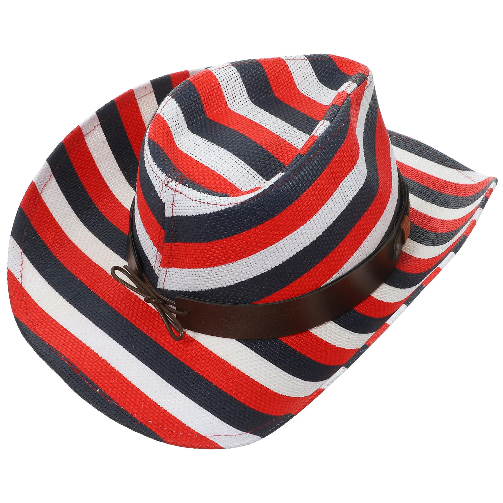 قبعة رعاة البقر على الطراز الغربي، قبعة رعاة البقر الإبداعية للحفلات التنكرية بحافة واسعة، إكسسوار أداء، قبعة راعية البقر العصرية