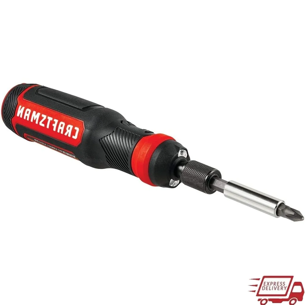 

Cordless Screwdriver 4V Rechargeable with LED Light 8-Piece Set High Speed No-Load 300 RPM Compact Design Quick Change Colllet