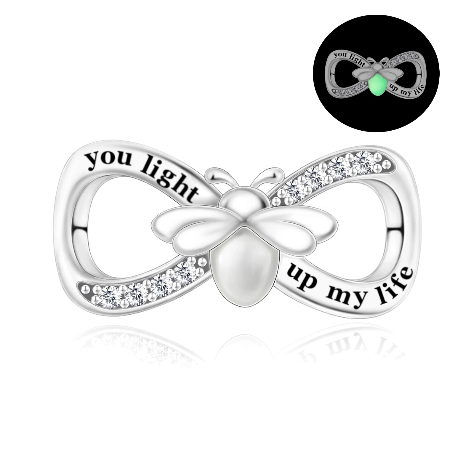 

Pan Charms Original Glow-in-the-dark Firefly Charm Bracelet Pendant Jewelry