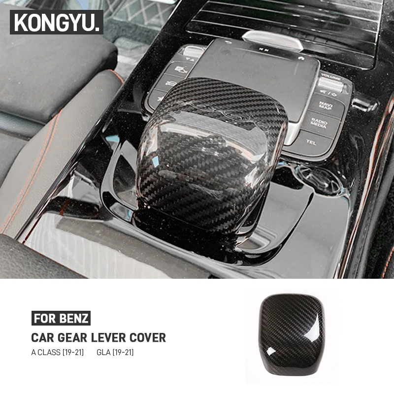 

Для Benz A Class W177 V177 A180 A35 CLA C118 CLA180 2019-2023 углеродное волокно автомобильная центральная консоль подлокотник ручка переключения передач накладка