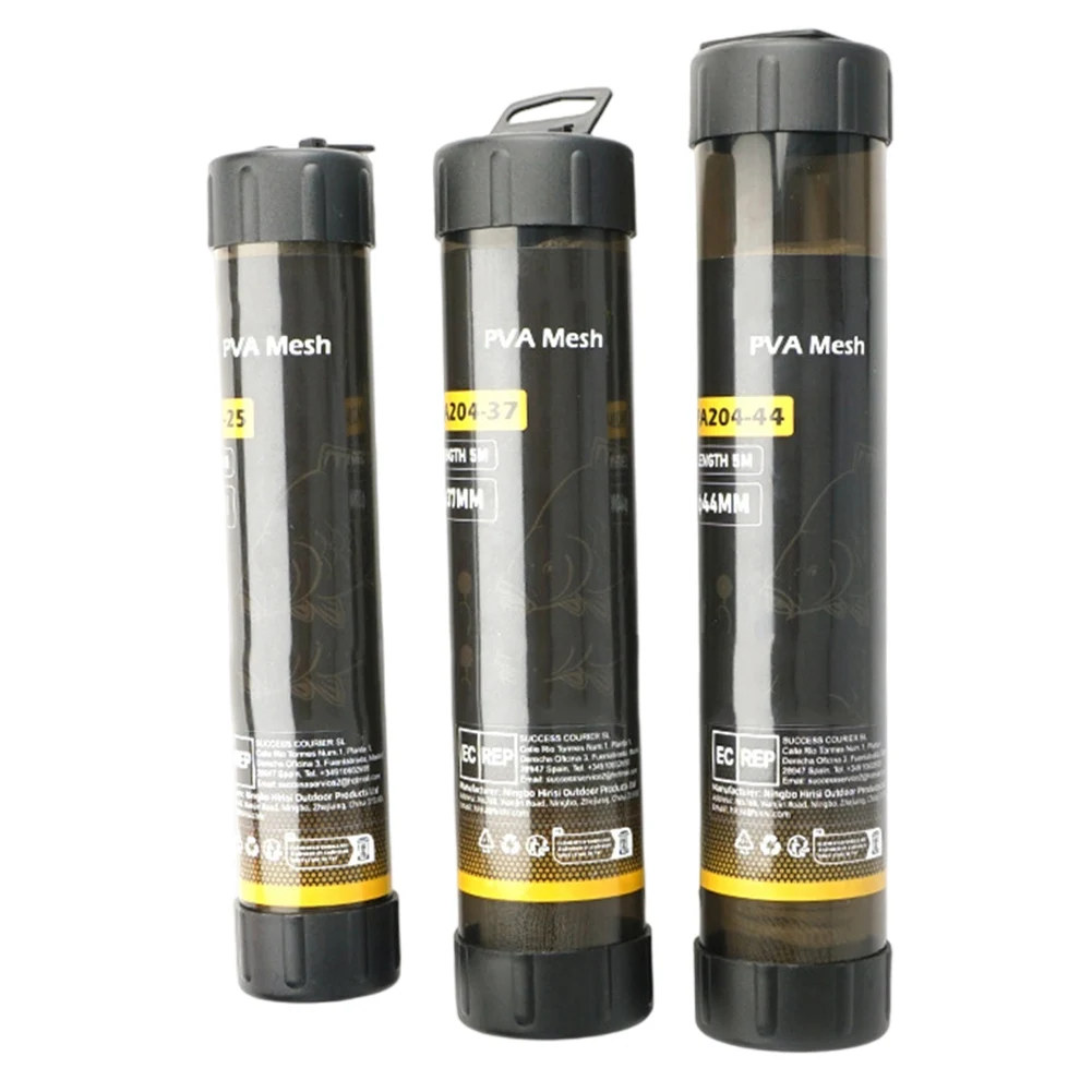 25/37/44 мм рыболовная сетка из ПВА, растворимая 5 м, подача для воды, приманка, сменный плунжер, аксессуары для рыболовных снастей