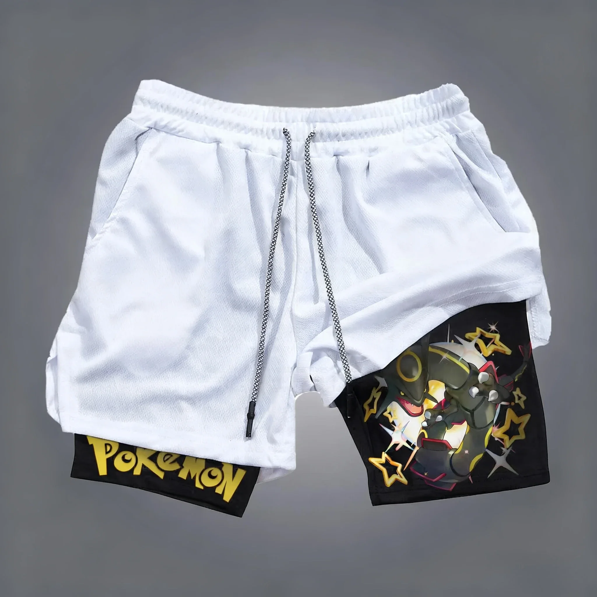 novos-shorts-esportivos-pokemon-anime-brancos-2-em-1-de-camada-dupla-2026-unissex-para-verao-fitness-natacao-respiraveis-e-de-secagem-rapida