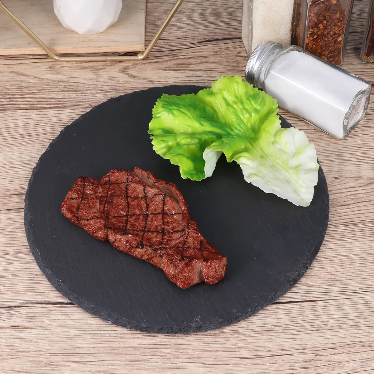 Assiette de service naturelle premium en pierre volcanique noire, 1 pièce, pour mariage, remise de diplôme, fête d'anniversaire, sushi, steak, cupcake
