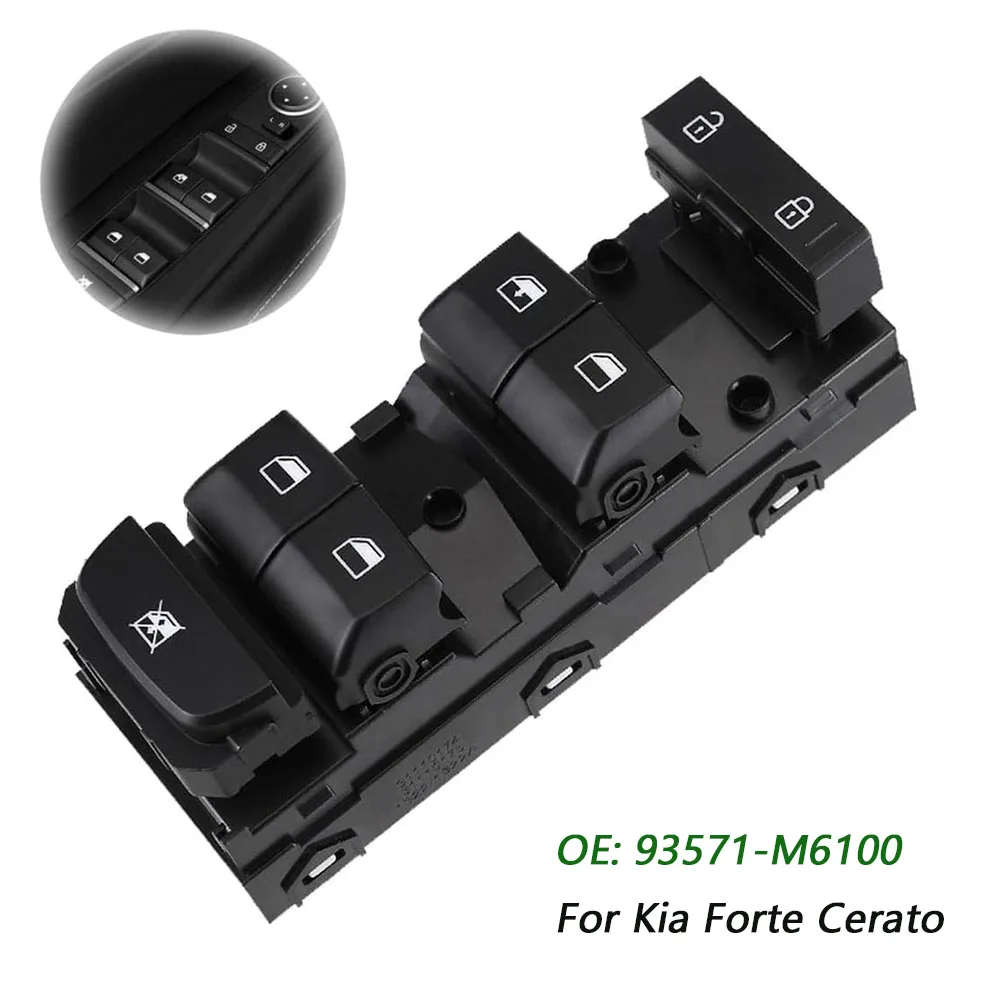 93571-M6120 93571-M6100 для KIA Cerato 2019 2020, электрический главный переключатель управления окном, кнопка регулятора, прямая замена