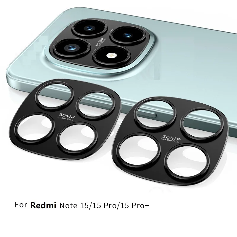 

for Redmi Note 15 Pro+ 15 Plus Camera Bezel Anti Scratch Metal Frame Cover Hollow Film Super Slim Lens Protector Cap Sticker