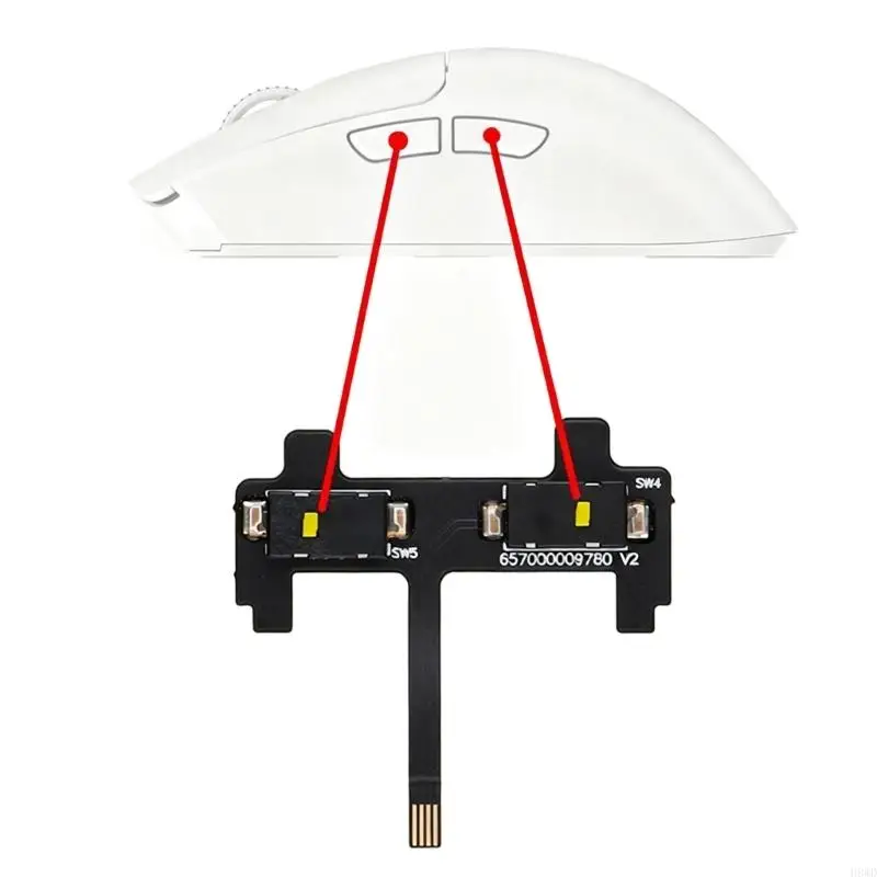 Mouse Repair Circuit Side Button Board Replacement, Mouse Internal Service Part for Deathadder V3Pro Recovering Side Button H8WD