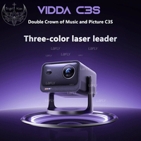 2025New Vidda C3S Hisense MT9681 Optical Zoom JBL Home Three Color Laser Projectior 4K Ultra HD Gaming TV Mobile Home Theater