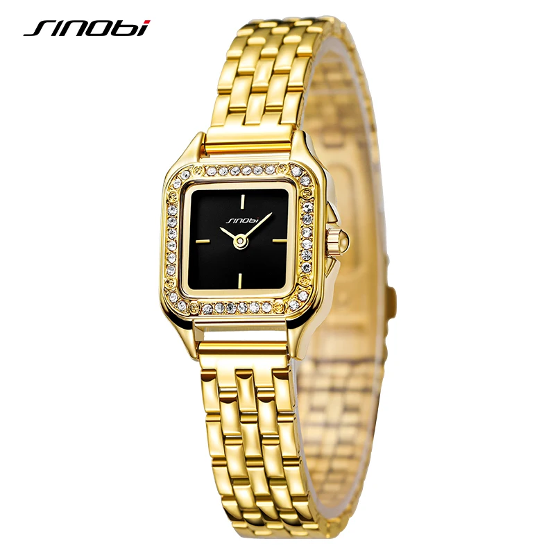 

SINOBI Gold Watch Women Watches Ladies Steel Women's Bracelet Quartz Wristwatches Female Clock Relogio Feminino Montre Femme