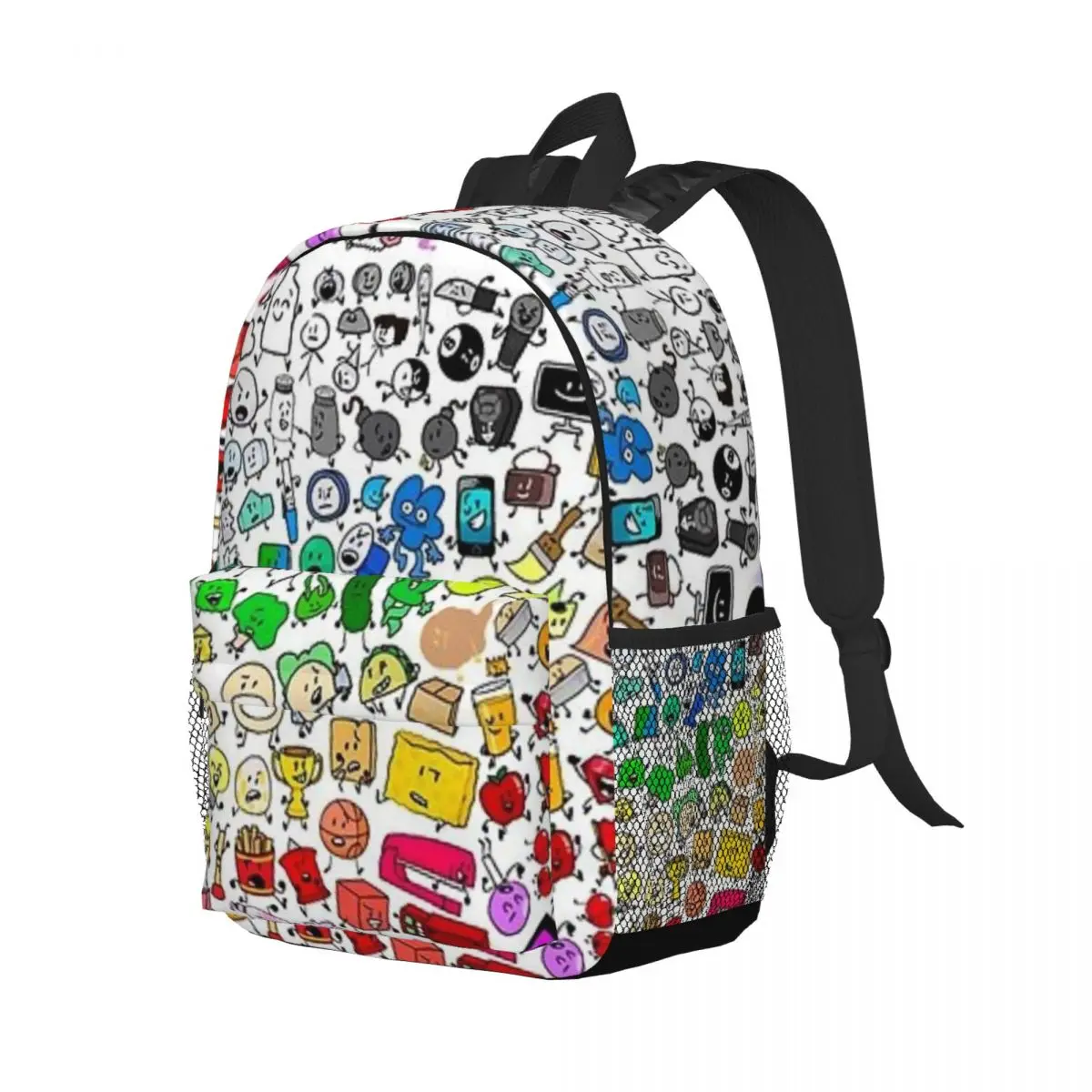 BFDI Inanimate Insanity All Characters Backpacks Teenager Bookbag Casual Students School Bags Travel Shoulder Bag Large Capacity