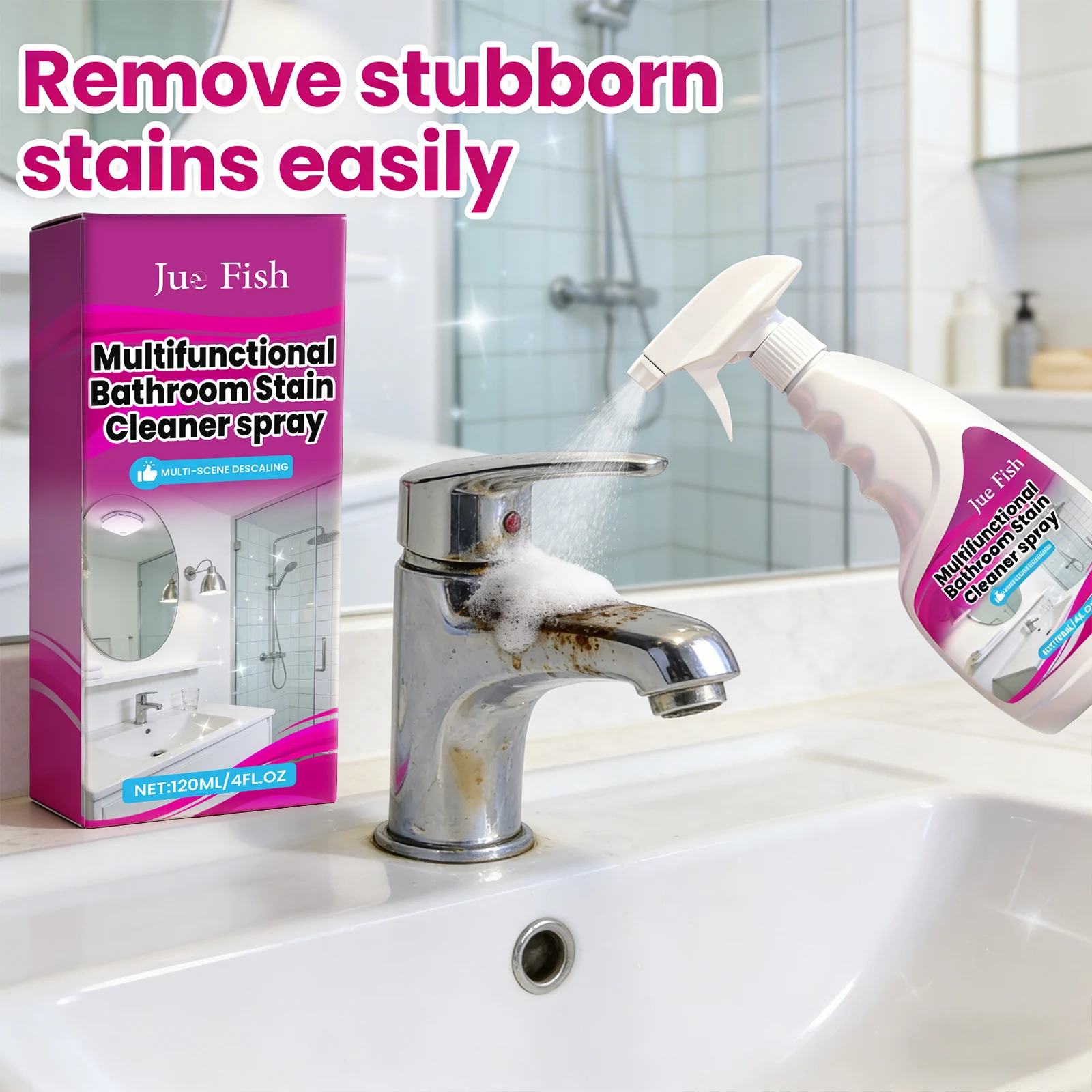 

Bathroom Cleaner Spray Remove Stain Scale Eliminate Odors Long Lasting Fragrance Multi-scene Descaling Toilet Cleaning Detergent