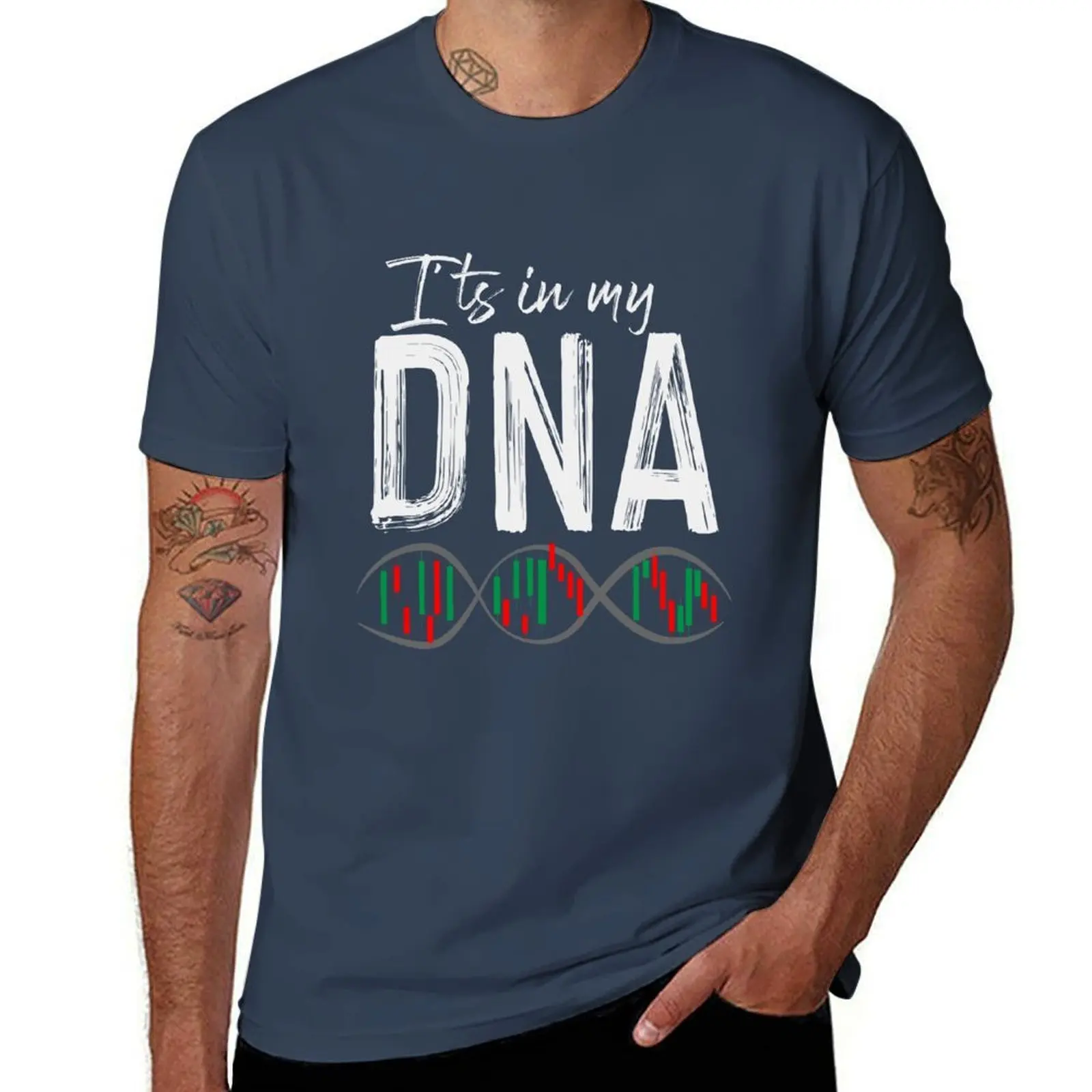 

Trading DNA | Genetics Day Trader Daytrading Stock T-Shirt man t shirt summer man t shirts cotton T-Shirt