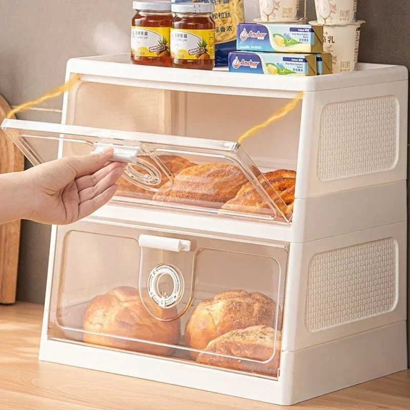 Minimalist Household bread storage cabinet Multi-layer locker Multifunctional desktop storage box Timing dust storage cabinet