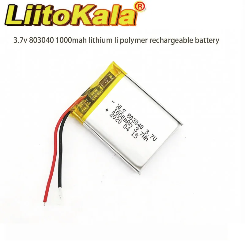 3.7V 1000mAh Li-Polymer Battery 803040