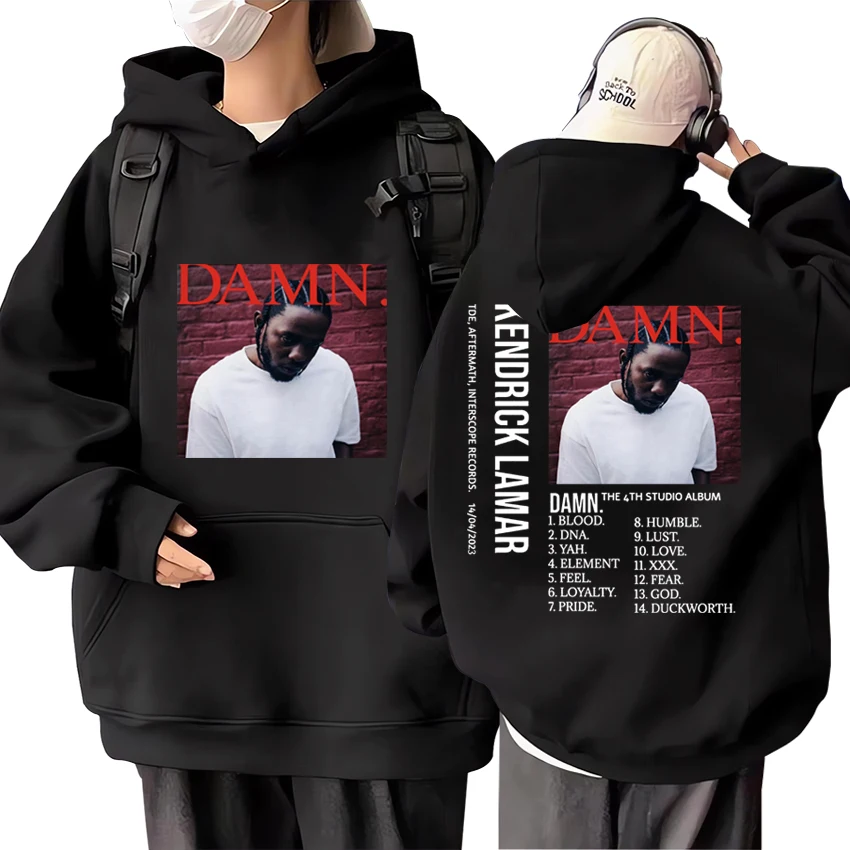 Rapper Kendrick Lamar Grafik Hoodie Männer Frauen Hip Hop Streetwear Mode lässig Fleece Langarm übergroßen Unisex Pullover