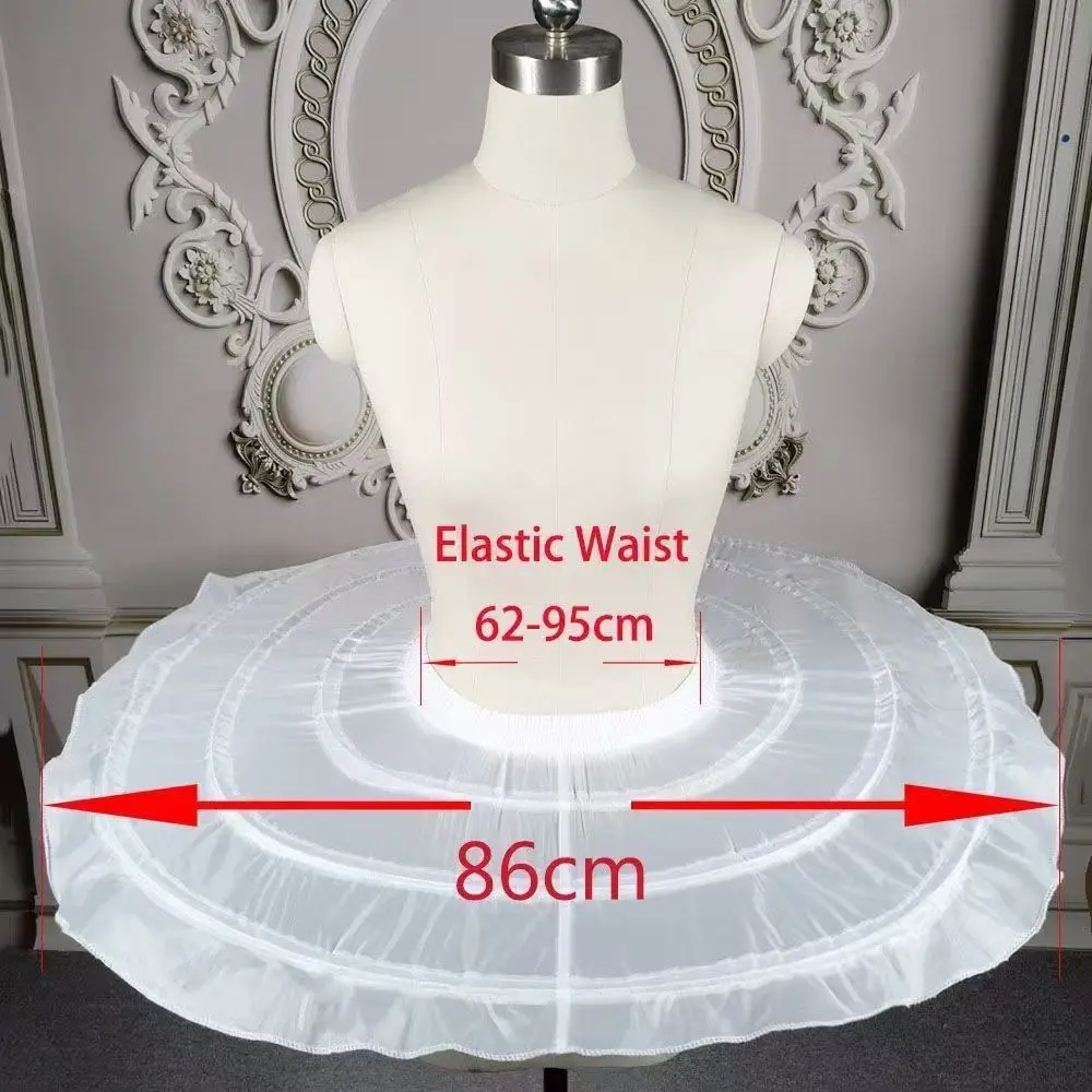 Wholesale Ball Gown Ballet Underskirt Short Dress Cosplay Petticoat Three Bones Puffy Lolita Petticoat Rockabilly Crinoline